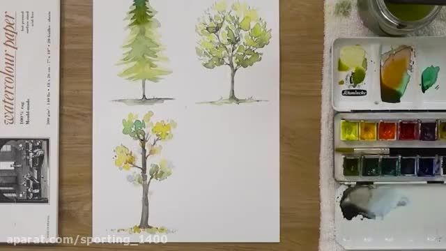 دانلود ویدیو آموزش طراحی و نقاشی قسمت 6 (طبیعت)