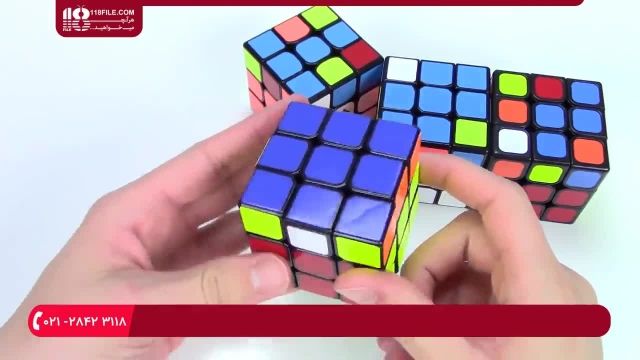 آموزش مکعب روبیک|حل مکعب روبیک|مکعب جادویی( حرکت لایه های میانی )