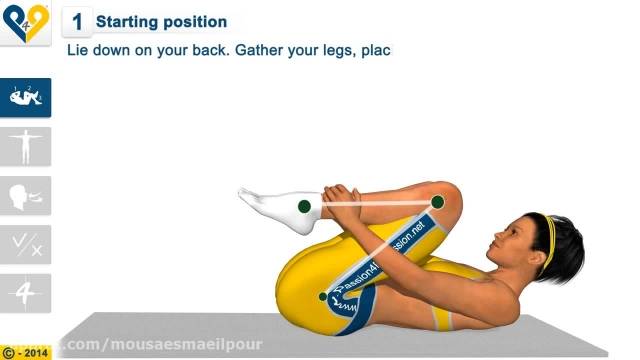 آموزش حرکات بدنسازی || کشش دو پابرای تقویت عضلات شکم و روی ران
