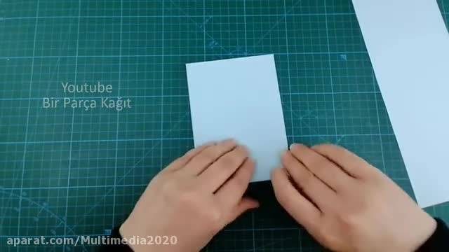 آموزش کاردستی آسان با کاغذ - ساخت اوریگامی خرگوش با کاغذ