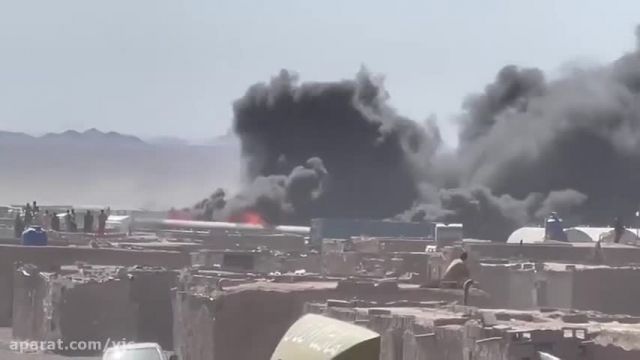 آتش سوزی در گمرک مرزی ایران با افغانستان