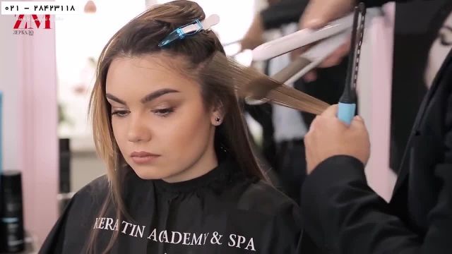 آموزش کراتین مو -آموزش تخصصی کراتینه مو- صاف کردن مو به روش کراتین برزیلی