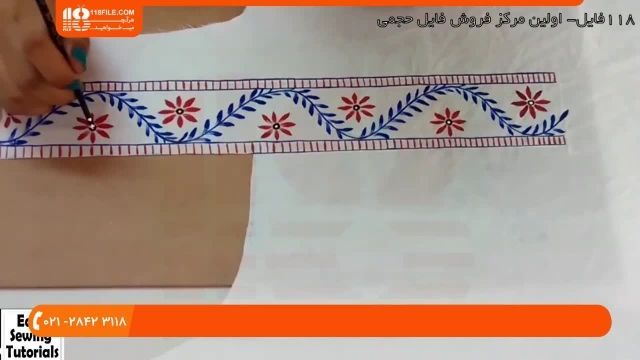 آموزش نقاشی روی پارچه | طراحی روی پارچه ( طراحی سنتی روی لباس )