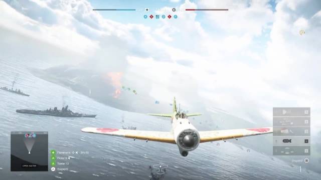 گیم پلی هواپیمای جنگنده ژاپنی ZERO A6M2 در بازی بتلفیلد V