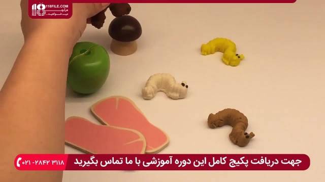 آموزش زبان فارسی و انگلیسی به کودکان -  آموزش انواع رنگها به همراه كرمهای ابريشم
