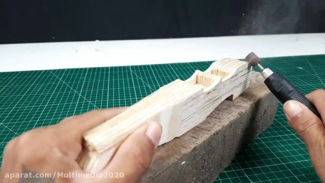 آموزش ساخت کاردستی هواپیما بوئینگ با چوب