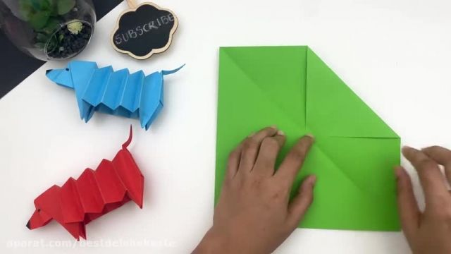 آموزش ساختن کاردستی کودکانه - اسباب بازی سگ کاغذی