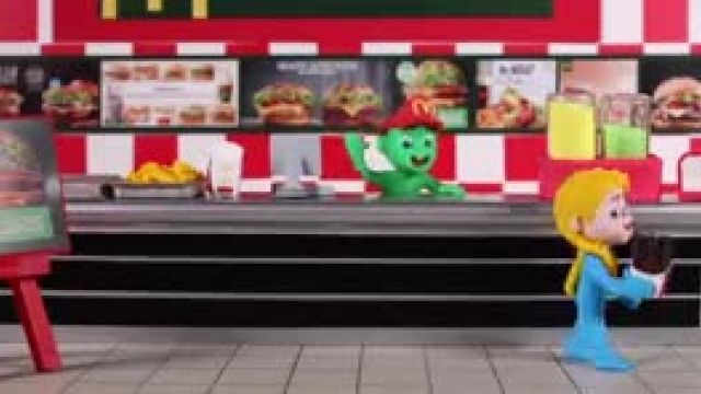 دانلود انیمیشن  خانواده خمیری این قسمت Little Boy Enjoys Working At McDonalds