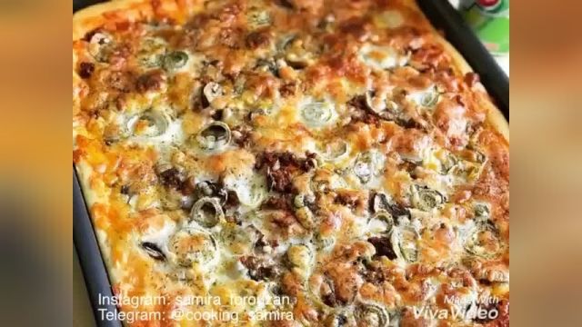روش بینظیر برای تهیه پیتزا در سینی فر