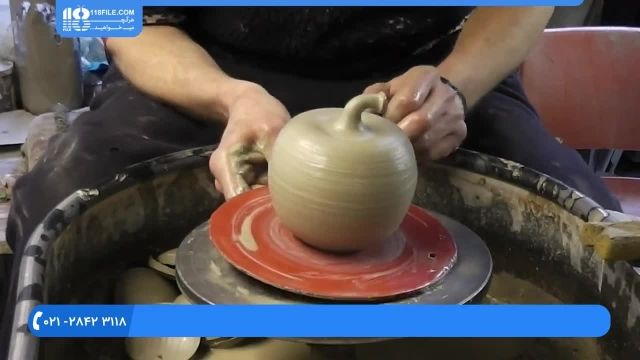 آموزش سفالگری با چرخ - آموزش ساخت سیب با سفال