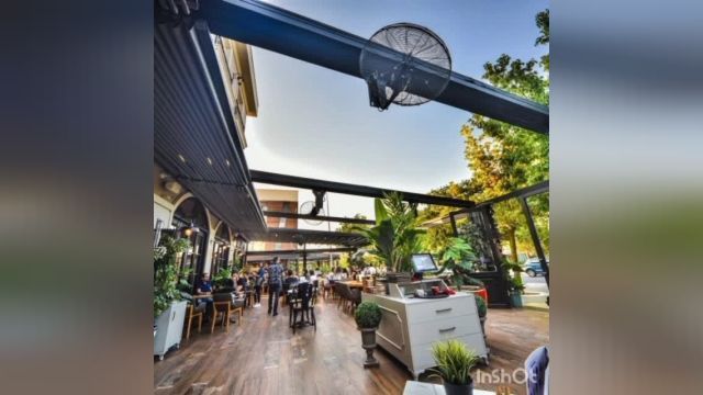 جدیدترین سقف متحرک کافه رستوران-سایبان منحرک سالن غذاخوری