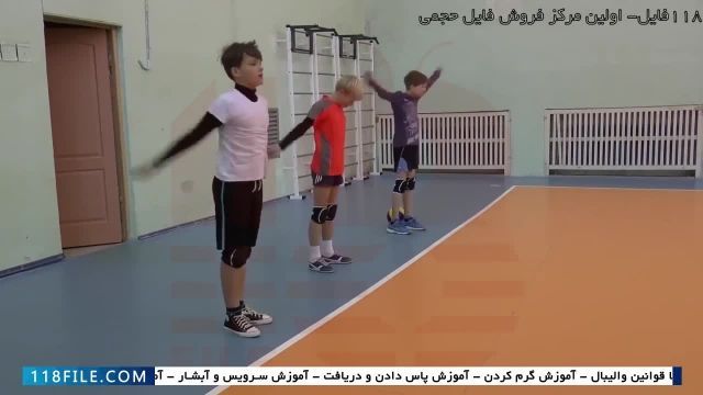 آموزش مبتدی والیبال - والیبال به کودکان  (تمرین با هدف دریافت سرویس)