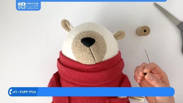 فیلم آموزش عروسک پولیشی|عروسک سازی|دوخت عروسک(دوخت چشم برای عروسک با مروارید)