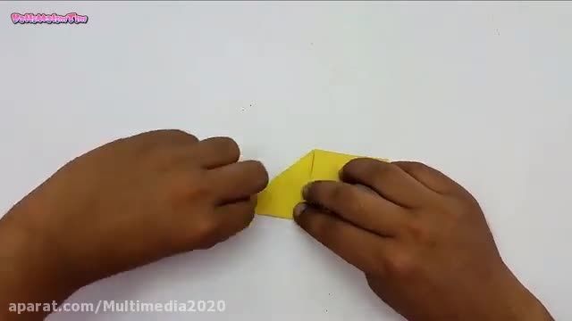 آموزش ساخت اوریگامی با کاغذ - ساخت فرفره کاغذی