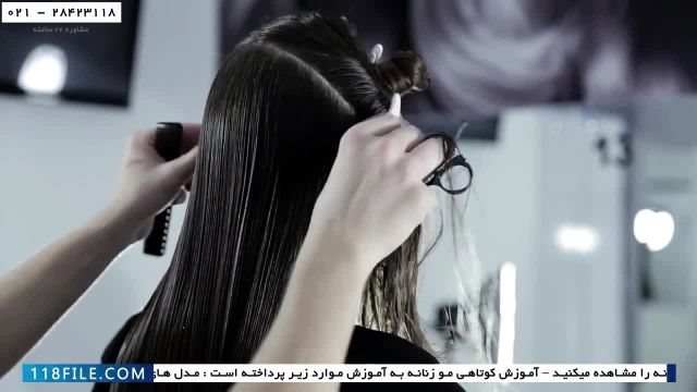 آموزش کوتاه کردن مو-آموزش صفر تا صد کوتاهی موی زنانه-کوتاهی مو بلند