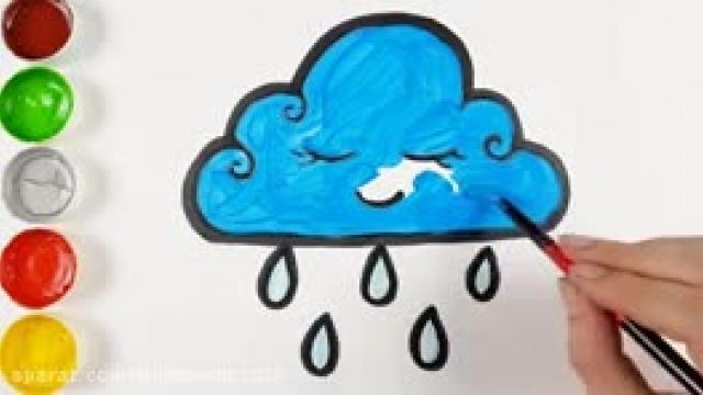آموزش کشیدن نقاشی ابر  برای کودکان 