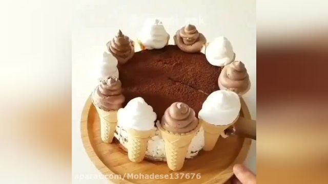 روشی ساده برای تزئین کیک