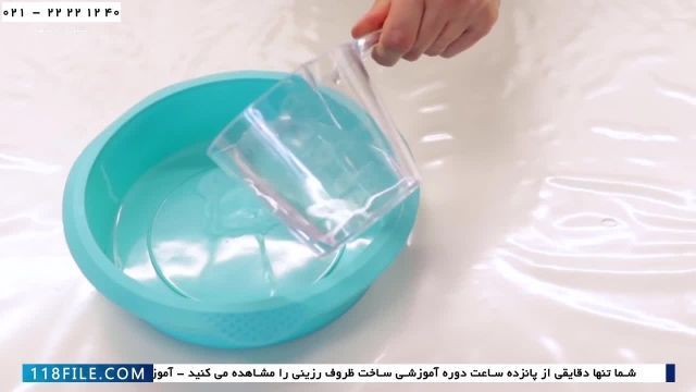 آموزش ساخت ظروف رزینی دفرمه بدون قالب-آموزش طرح دادن به رزین
