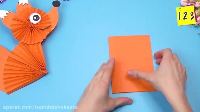ساخت کاردستی روباه کاغذی ویژه کودکان
