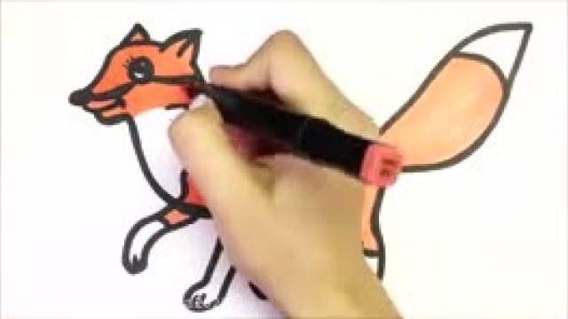 آموزش کشیدن نقاشی روباه زیبا برای کودکان