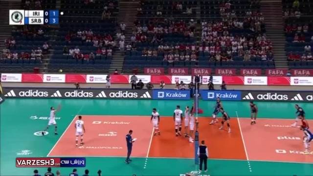 کلیپ کوتاه خلاصه والیبال ایران 2 - صربستان 3
