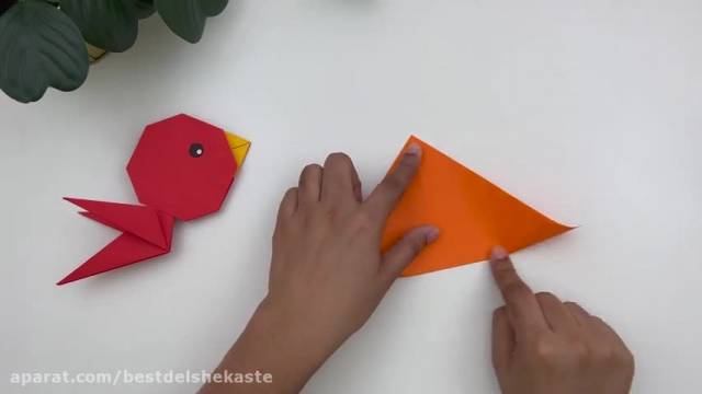 اسباب بازی پرنده کاغذی - ایده های کاردستی مهد کودک