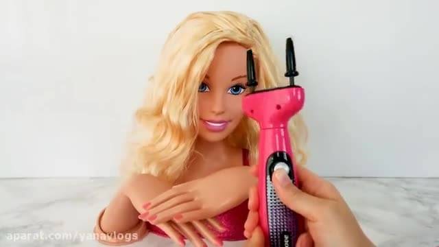 دانلود فیلم عروسکی معرفی محصولات ارایش مو و صورت برای باربی