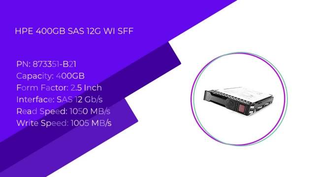 اس اس دی سرور اچ پی ای HPE 400GB 12G SAS WI – Write Intensive SFF