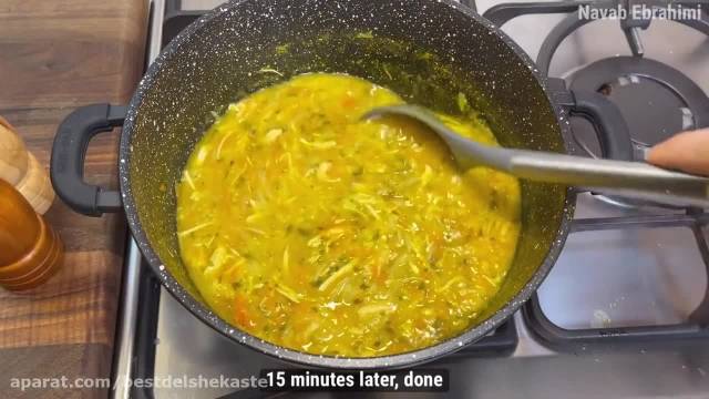 دستور پخت سوپ ورمیشل مرغ + روش رستورانی 