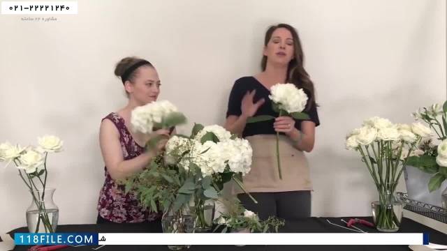  فیلم آموزش گل آرایی-آموزش چیدمان گل با گل داوودی