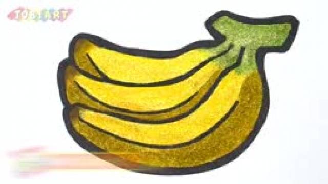 آموزش کشیدن نقاشی میوه ی موز برای کودکان