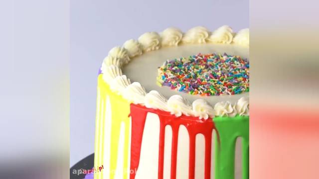  آموزش 10 ایده برتر کیک رنگین کمانی