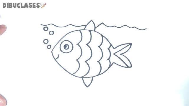 آموزش نقاشی ماهی کوچولو بسیار ساده !
