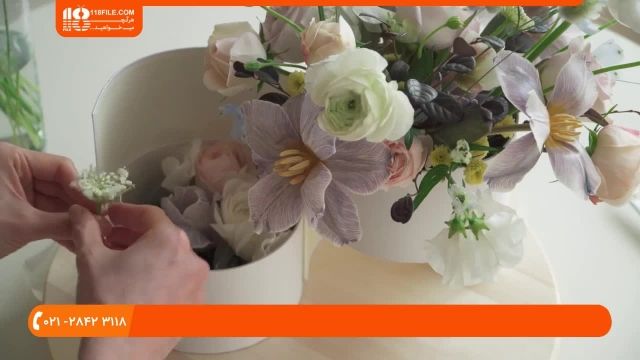 آموزش گل آرایی ::: ساخت دسته گل با گل شمعدونی