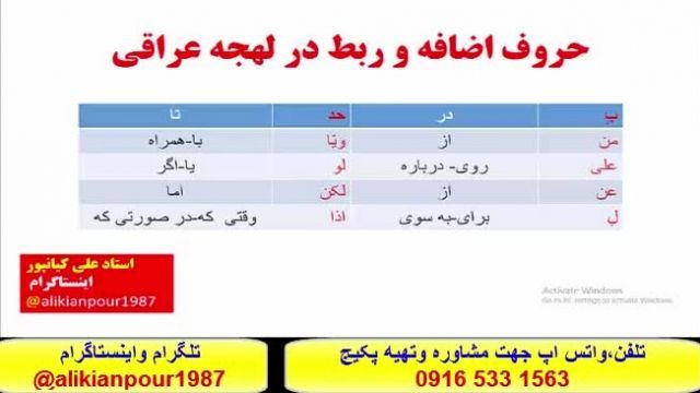 آموزش کلمات ، قواعد ومکالمه عربی عراقی خوزستانی وخلیجی - استادعلی کیانپور   .//