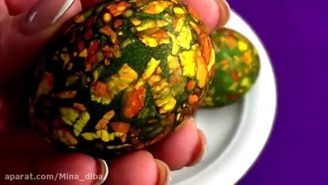 آموزش تزیین تخم مرغ عید نوروز به روش بسیار زیبا و جدید || تخم مرغ رنگی هفت سین