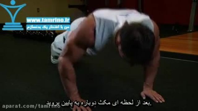 آموزش روش درست حرکت شنا روی زمین Pushups