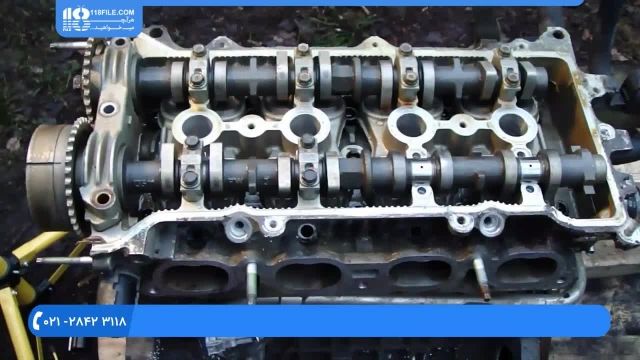 آموزش تعمیر موتور تویوتا - میل بادامک بازکردن موتور تویوتا