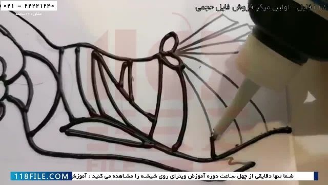 آموزش نقاشی روی ظروف-آموزش کشیدن نقاشی روی شیشه 8