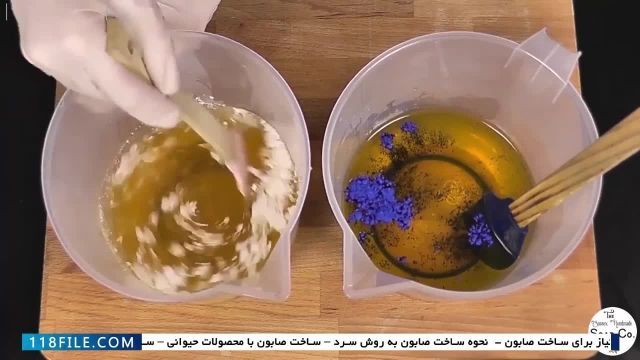 آموزش ساخت صابون-آموزش حرفه ای صابون سازی-صابون با رنگ نیلی طبیعی