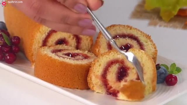 روش پخت کیک رول سوئیسی جدید و خوشمزه 