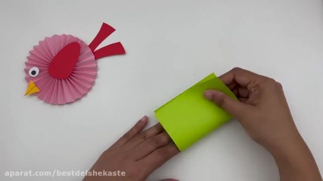 اسباب بازی پرنده کاغذی - ایده کاردستی برای مهد کودک