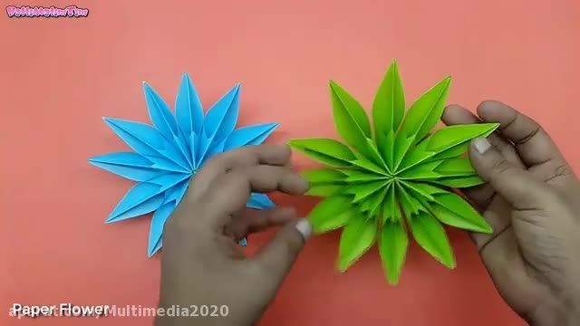 آموزش اوریگامی با کاغذ - اوریگامی گل های کاغذی - ساخت گل کاغذی زیبا