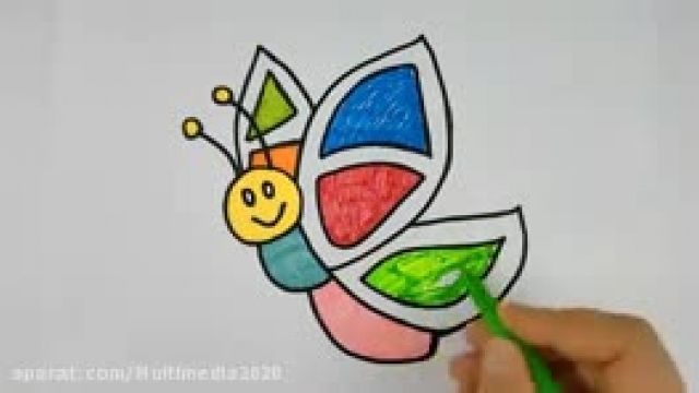 آموزش کشیدن نقاشی پروانه های رنگارنگ برای کودکان