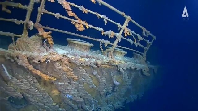 کشتی تایتانیک واقعی در اعماق اقیانوس به سرعت در حال نابودی است | ویدیو
