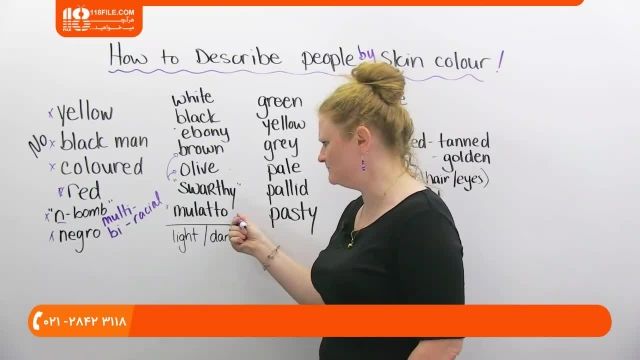 آموزش زبان انگلیسی انگوید - چگونه در مورد رنگ پوست به انگلیسی صحبت کن