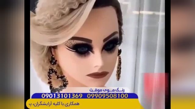 شینیون زبیا و جذاب زنانه با رنگ مو رین - تبلیغات برای آرایشگران