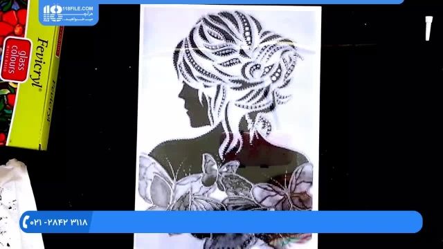 فیلم آموزش ویترای |نقاشی روی ظروف |نقاشی روی شیشه (نقطه کوبی و طراحی پروانه)