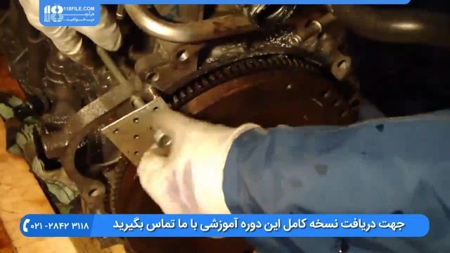 آموزش تعمیر موتور تویوتا -  بازکردن میل لنگ موتور