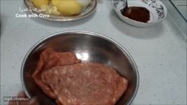 آموزش طرز پخت خوراک گوشت و بادمجان